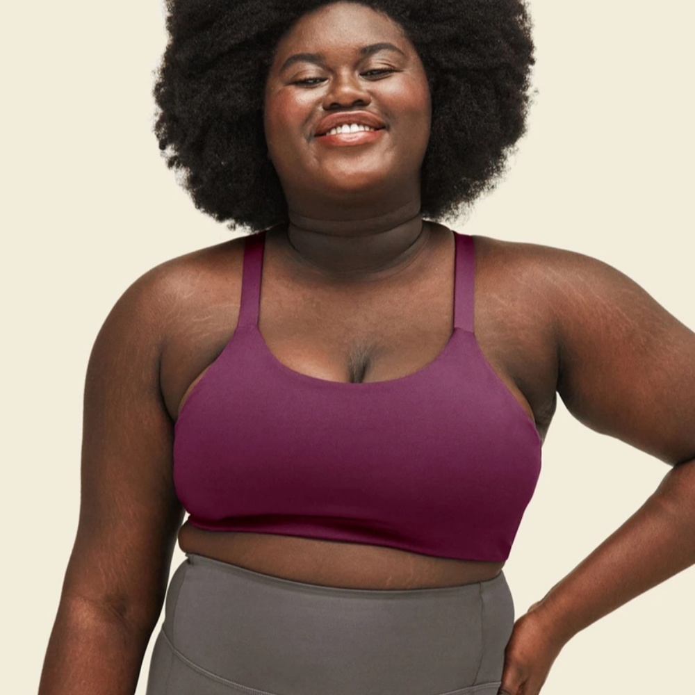 Girlfriend Collective Plum Lou bra